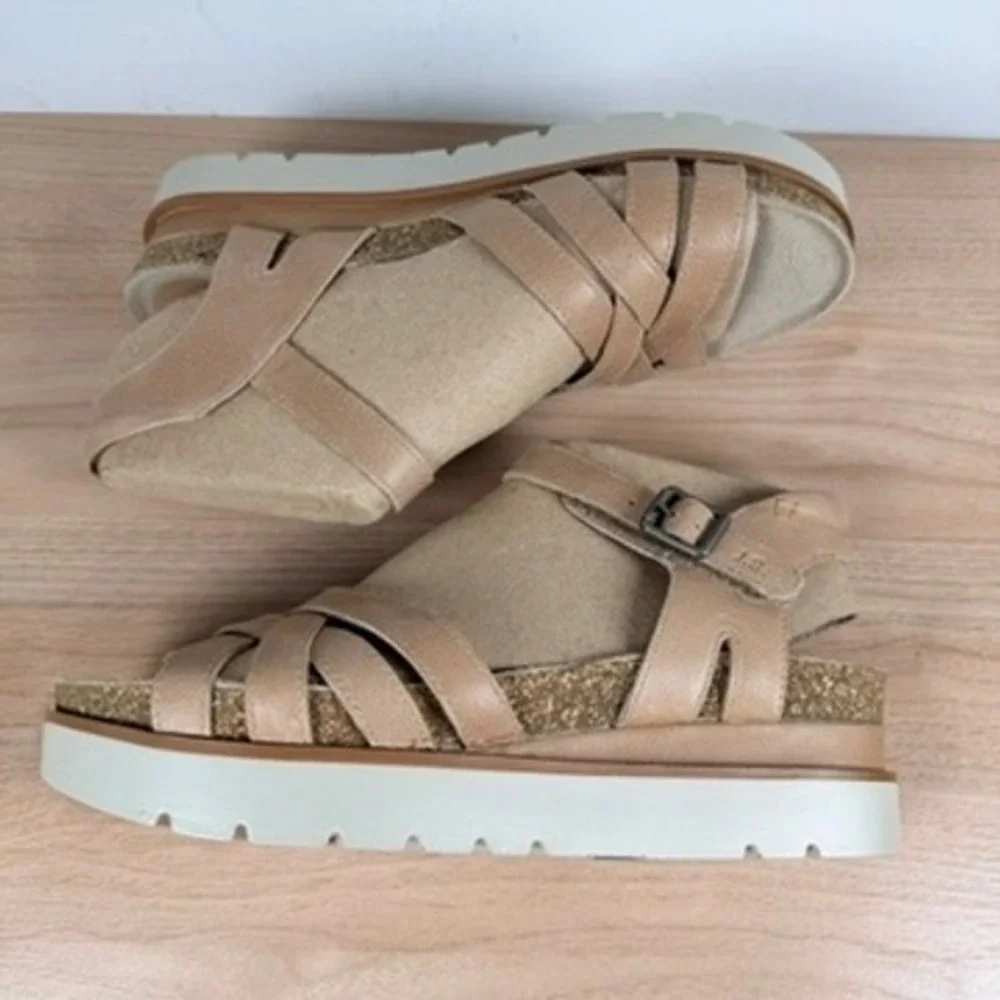 Josef Seibel Clea 14 Women Sandals EU 39 US 8 Creme Tan Soft Leather Strappy